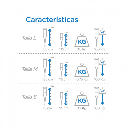 MULETAS EN ALUMINIO, ALTURA...