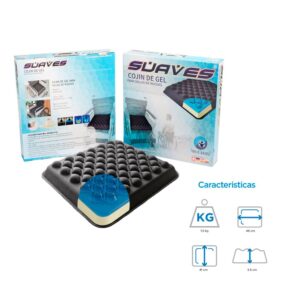 Cojín anti escaras en gel sólido para silla de ruedas