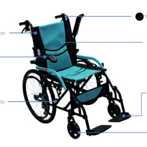 Silla de ruedas estándar apoya brazos abatibles