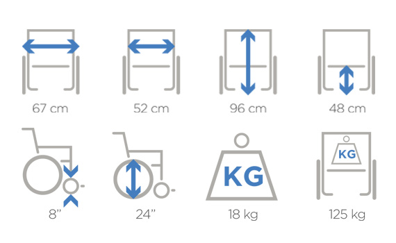 Silla de Ruedas Estándar para Sobrepeso