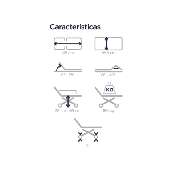Cama Hospitalaria manual en ABS MO-2020