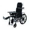 Silla De Ruedas en aluminio con espaldar reclinable y extensión cefálica
