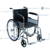 Silla de ruedas estándar llanta neumática