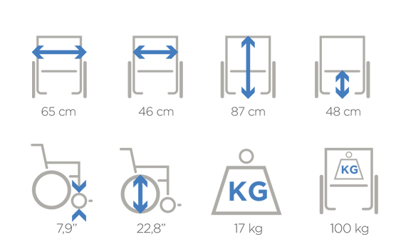Silla de ruedas estándar llanta neumática