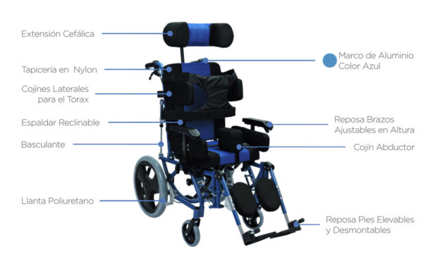 Silla de Ruedas Estándar Neurológica para Niño