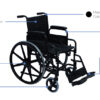 Silla de ruedas Tipo escritorio Reposa brazos y pies desmontables