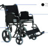 Silla de Ruedas de transporte Reposa brazos y pies desmontables