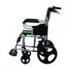 Silla de Ruedas de transporte tapicería verde con negro