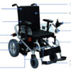 Silla de Ruedas eléctrica Espaldar Reclinable