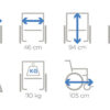 Silla De Ruedas Eléctrica Reposa brazos y pies desmontables