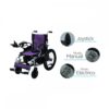 Silla de ruedas eléctrica espaldar abatible y Bocina