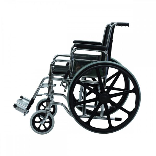 Silla de ruedas tipo escritorio Reposa brazos y pies desmontables