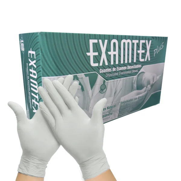 Guante examen látex con talco - M x 100