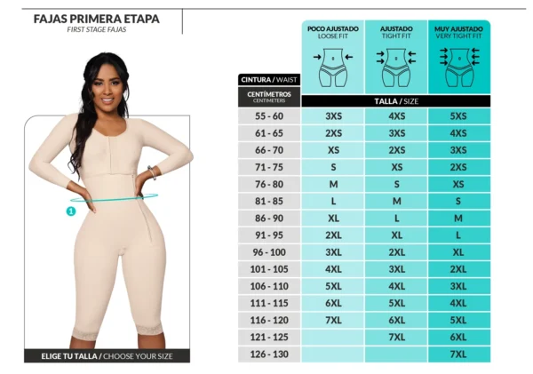 Faja moldeadora segunda etapa: Compresión media y moldeado de silueta