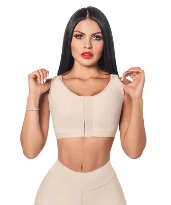 SOSTEN-031-1 Brasier postquirúrgico con faja, tiras anchas y soporte dorsal